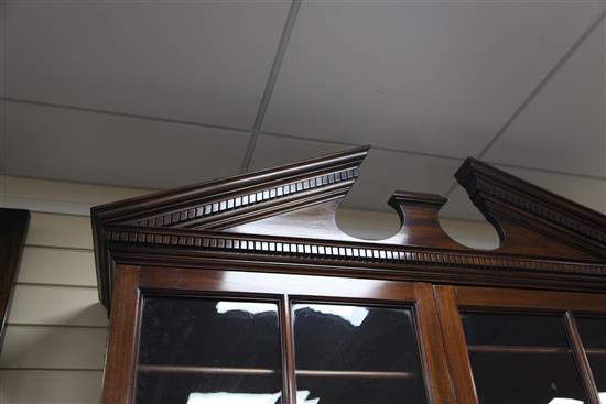 A George III mahogany bookcase, H.8ft 4in.
